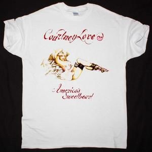 Courtney Love Poster Flat AmericSweetheart New White T Shirt